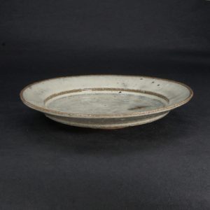 T101　斑唐津七寸皿　水上敬海作　三里窯　唐津焼　見込み　和食　洋食　伝統文化